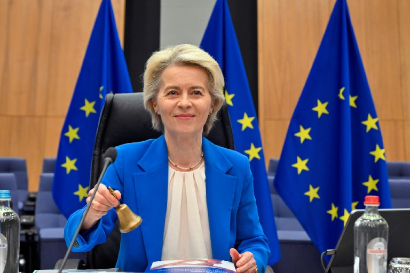 La présidente de la Commission européenne Ursula von der Leyen à Bruxelles, le 4 décembre 2024 © Nicolas TUCAT