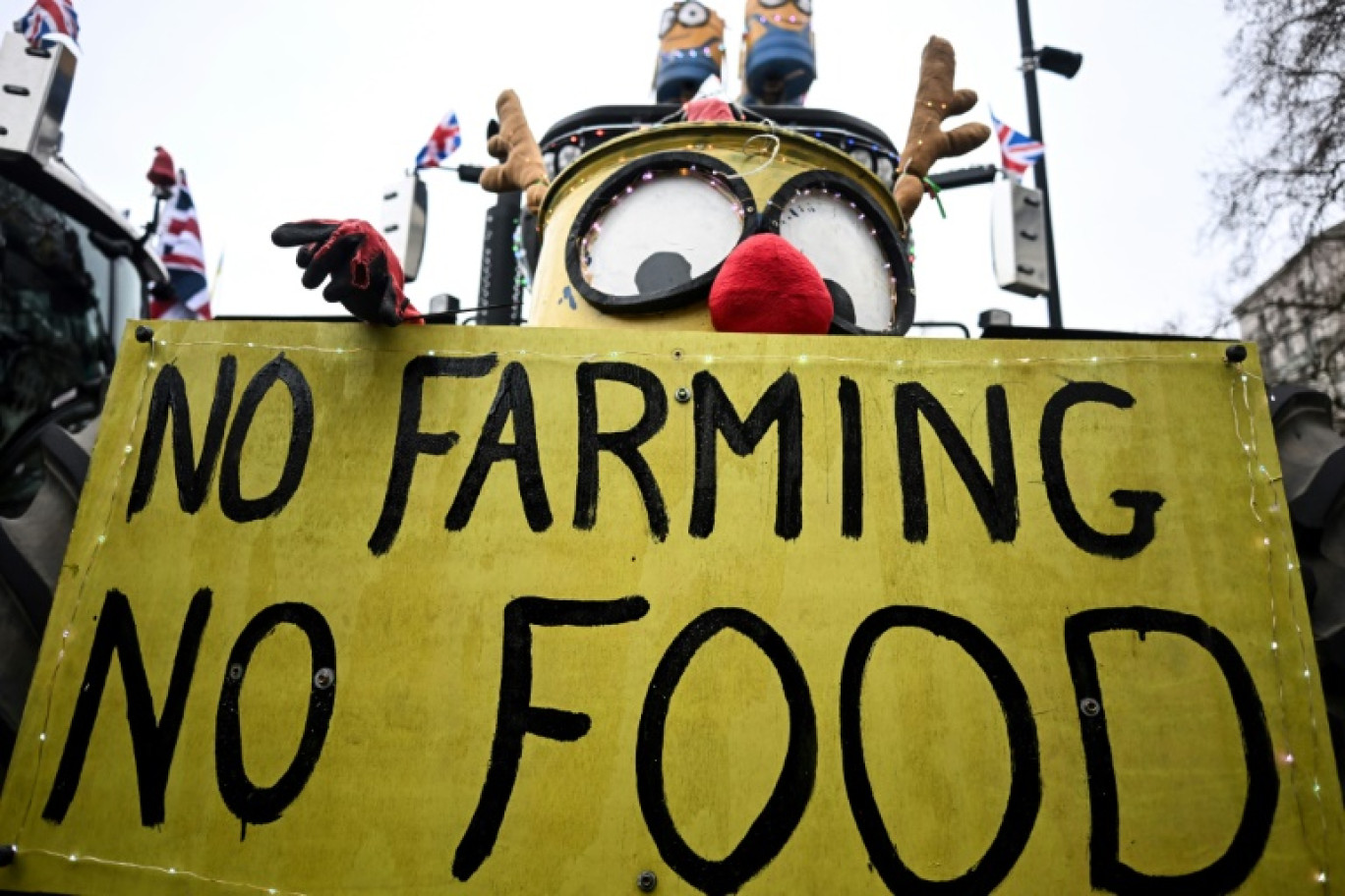 Manifestation d'agriculteurs contre une taxe controversée sur la succession visant certaines exploitations, le 11 décembre 2024 à Londres © Paul ELLIS