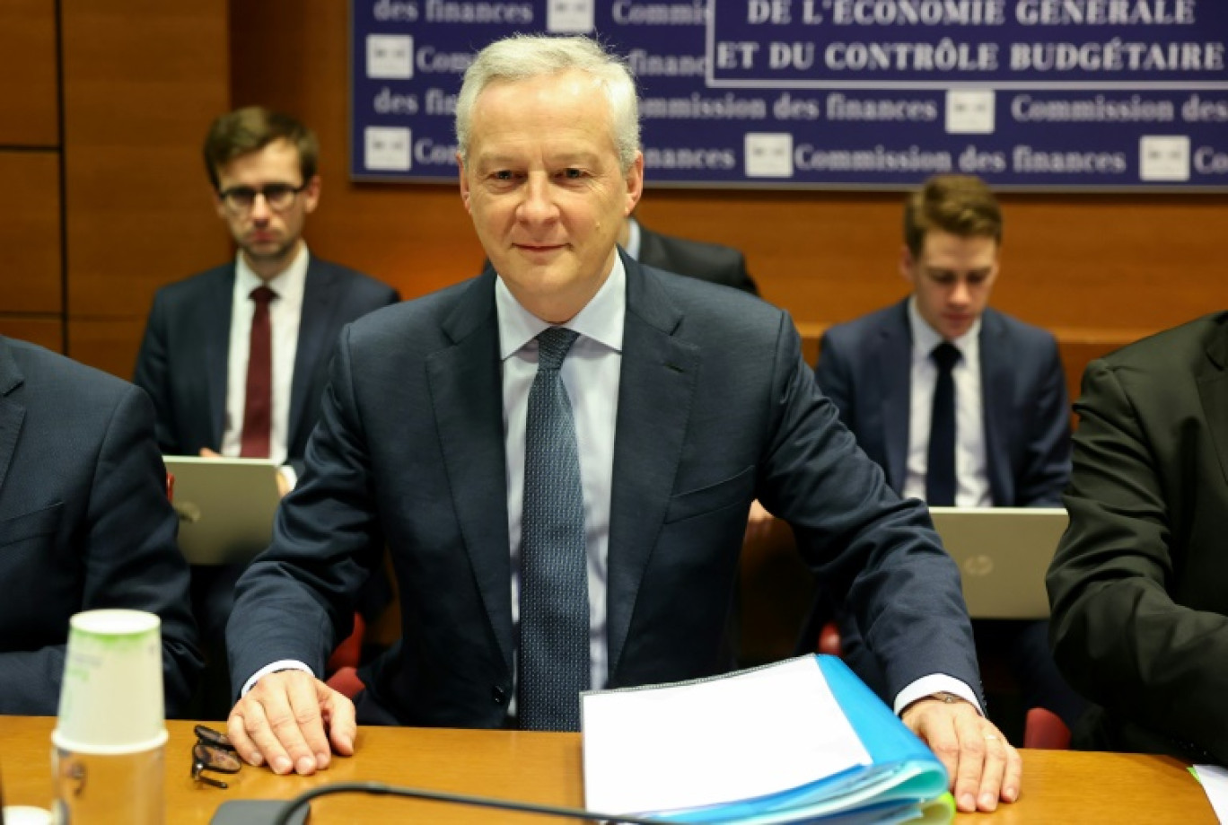 L'ancien ministre de l'Economie et des Finances, Bruno Le Maire avant son audition devant la commission d'enquête sur le déficit à l'Assemblée nationale, le 12 décembre 2024 à Paris © ALAIN JOCARD