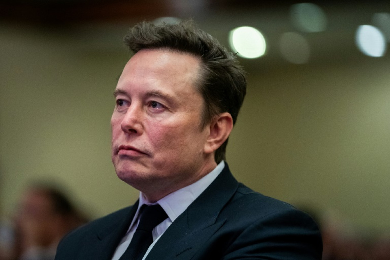 Elon Musk à l'hôtel Hyatt Regency à Washington, le 13 novembre 2024 © Allison ROBBERT