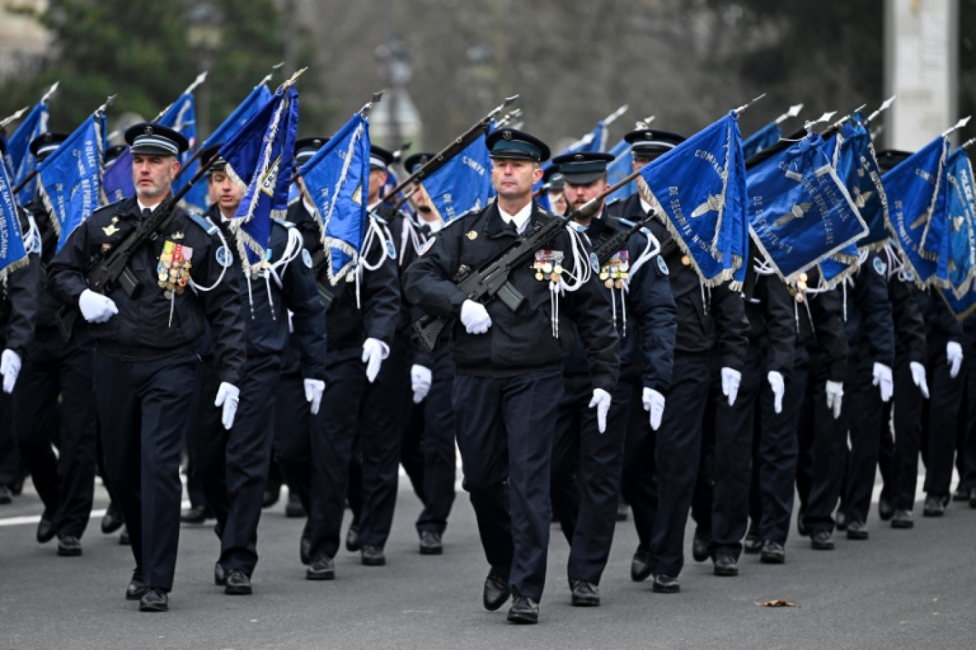 Les CRS, compagnies républicaines de sécurité, ont fêté leur 80e anniversaire à Paris, le 13 décembre 2024 © Grégoire CAMPIONE