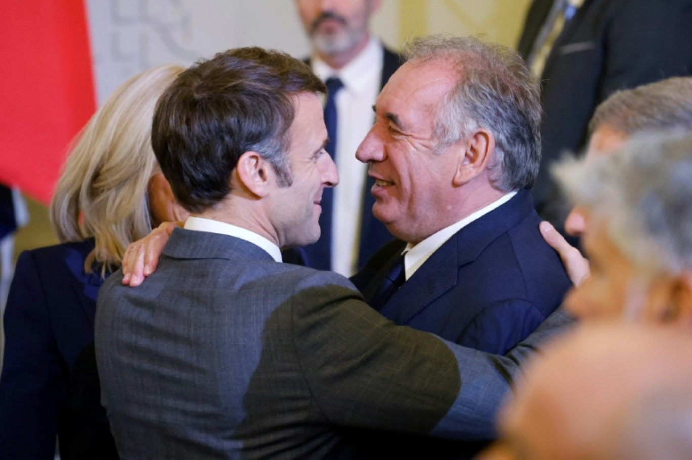 Emmanuel Macron et François Bayrou le 22 novembre 2023 à l'Elysée à Paris © Ludovic MARIN