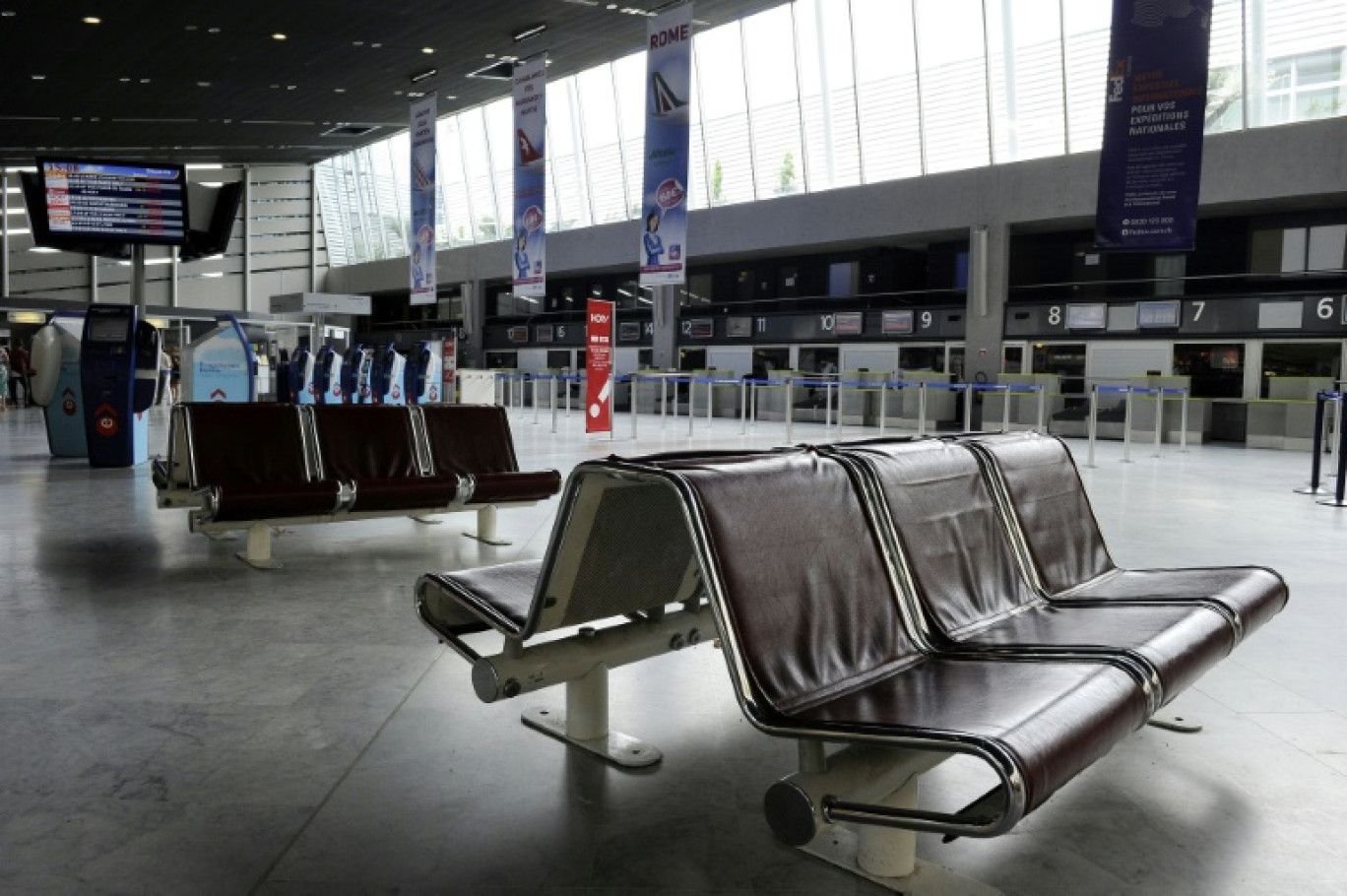 L'aéroport de Montpellier en pleine grève des contrôleurs aériens, le 11 juin 2013 © PASCAL GUYOT