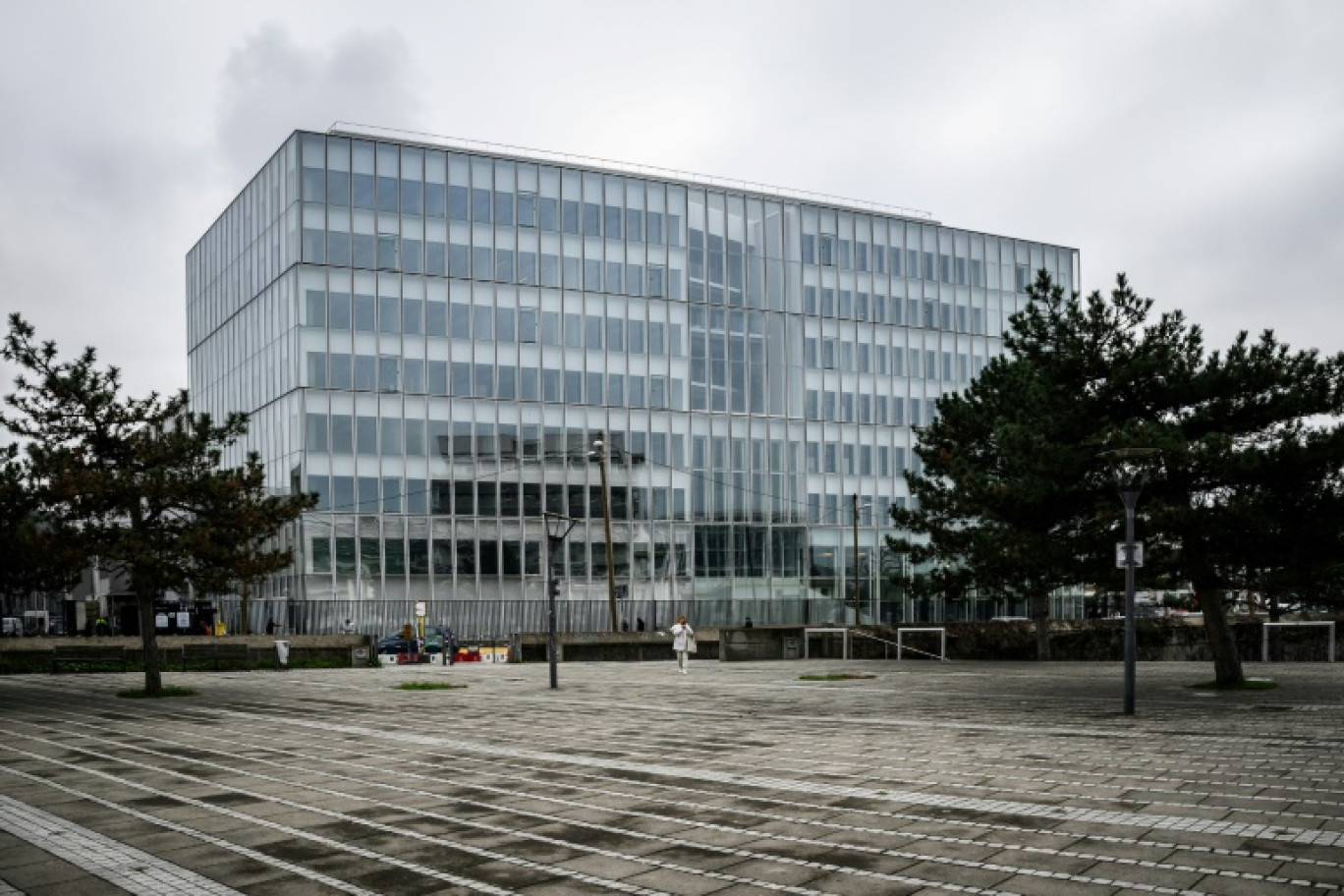 Le bâtiment de l'Académie de l'Organisation mondiale de la Santé (OMS), la veille de son inauguration, le 16 décembre 2024 à Lyon © JEFF PACHOUD