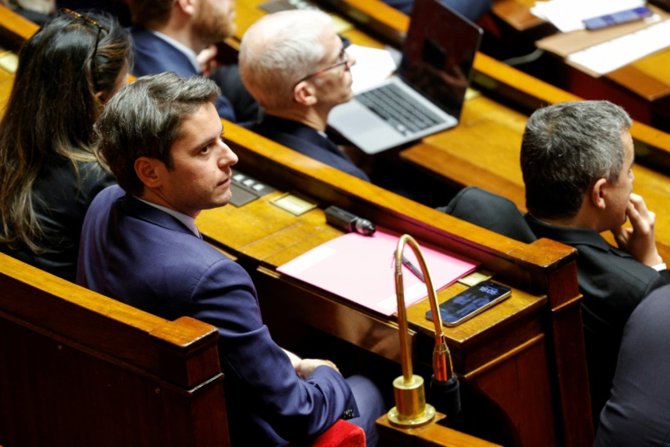 Gabriel Attal à l'Assemblée nationale le 16 décembre 2024 © GEOFFROY VAN DER HASSELT