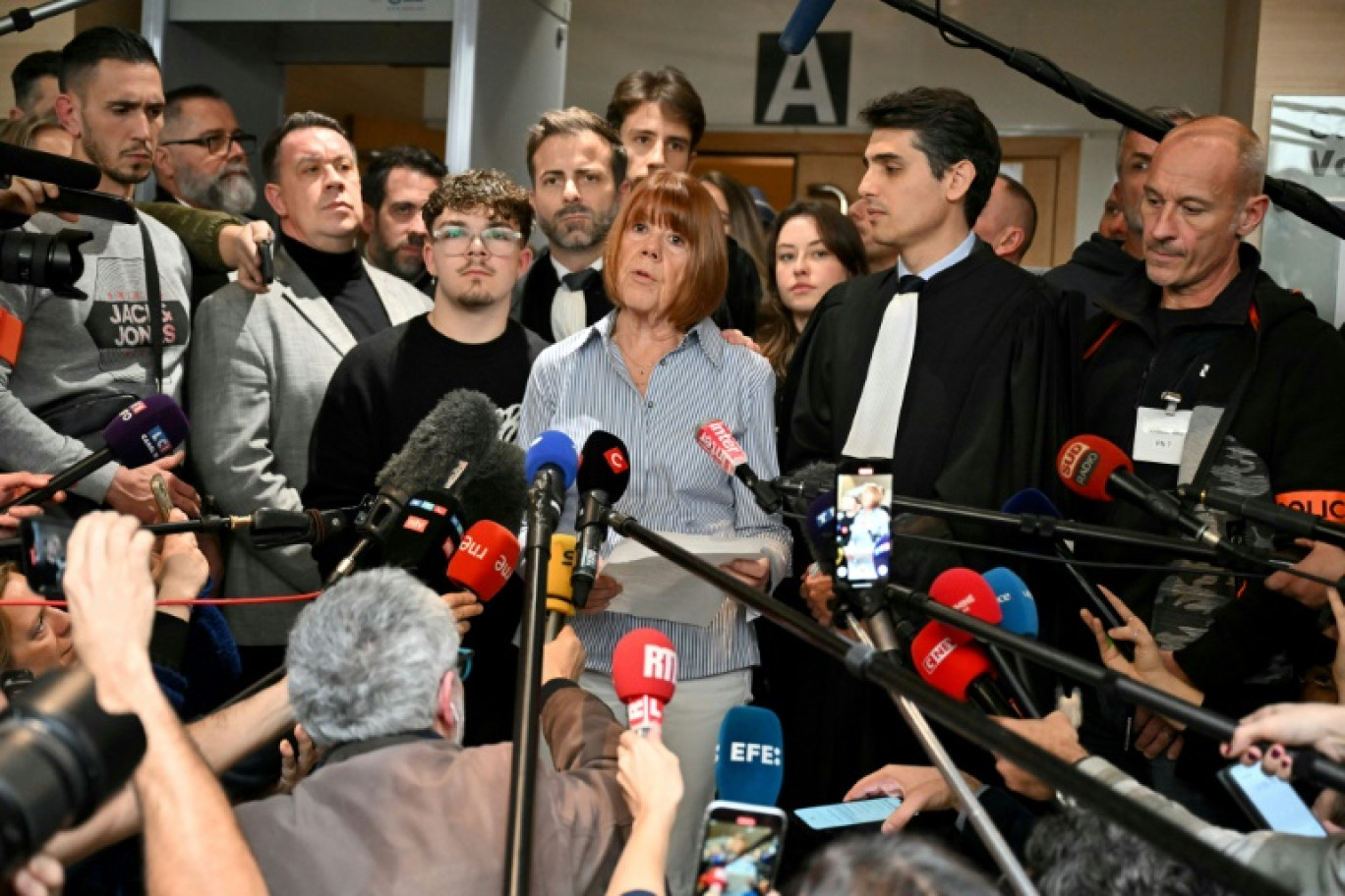 Gisèle Pelicot réagissant au verdict, au Palais de justice d'Avignon, le 19 décembre 2024 © Miguel MEDINA