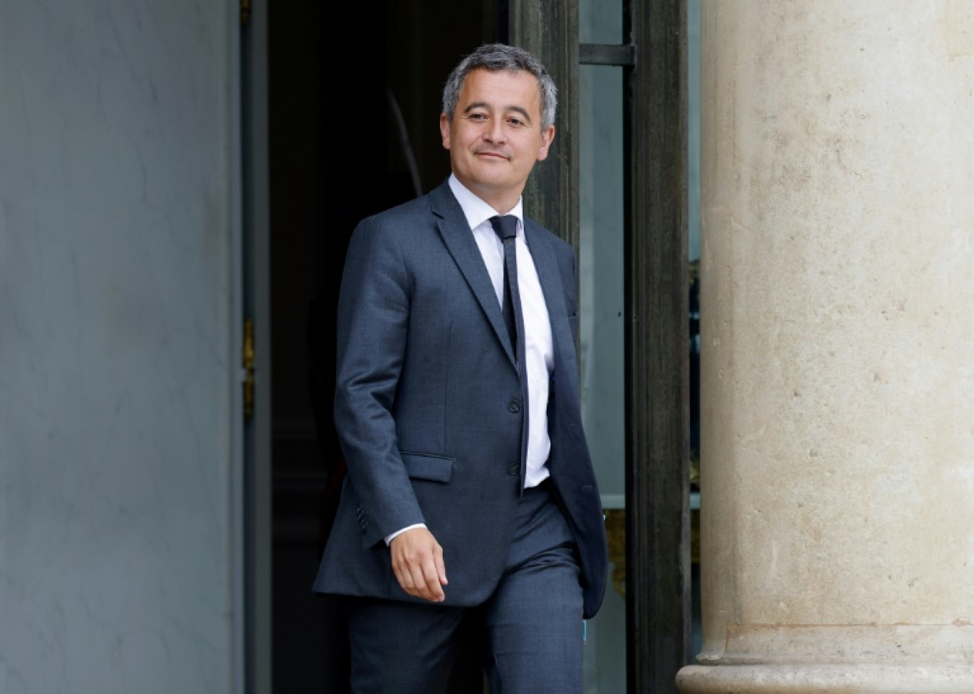 Le ministre de l'Intérieur Gérald Darmanin à la sortie de l'Elysée, le 3 juillet 2024 à Paris © Ludovic MARIN