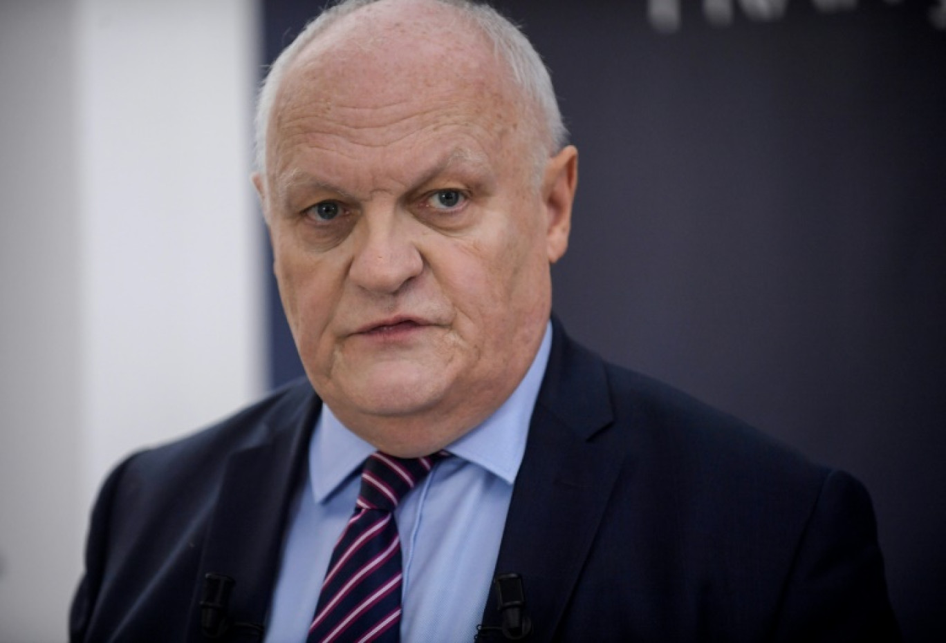 Le président de l'UPR François Asselineau à Paris, le 19 octobre 2021 © Julien DE ROSA