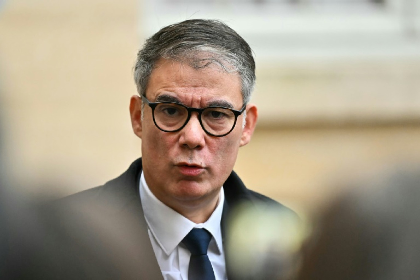 Le premier secrétaire du PS Olivier Faure à Matignon, le 16 décembre 2024 © LOU BENOIST