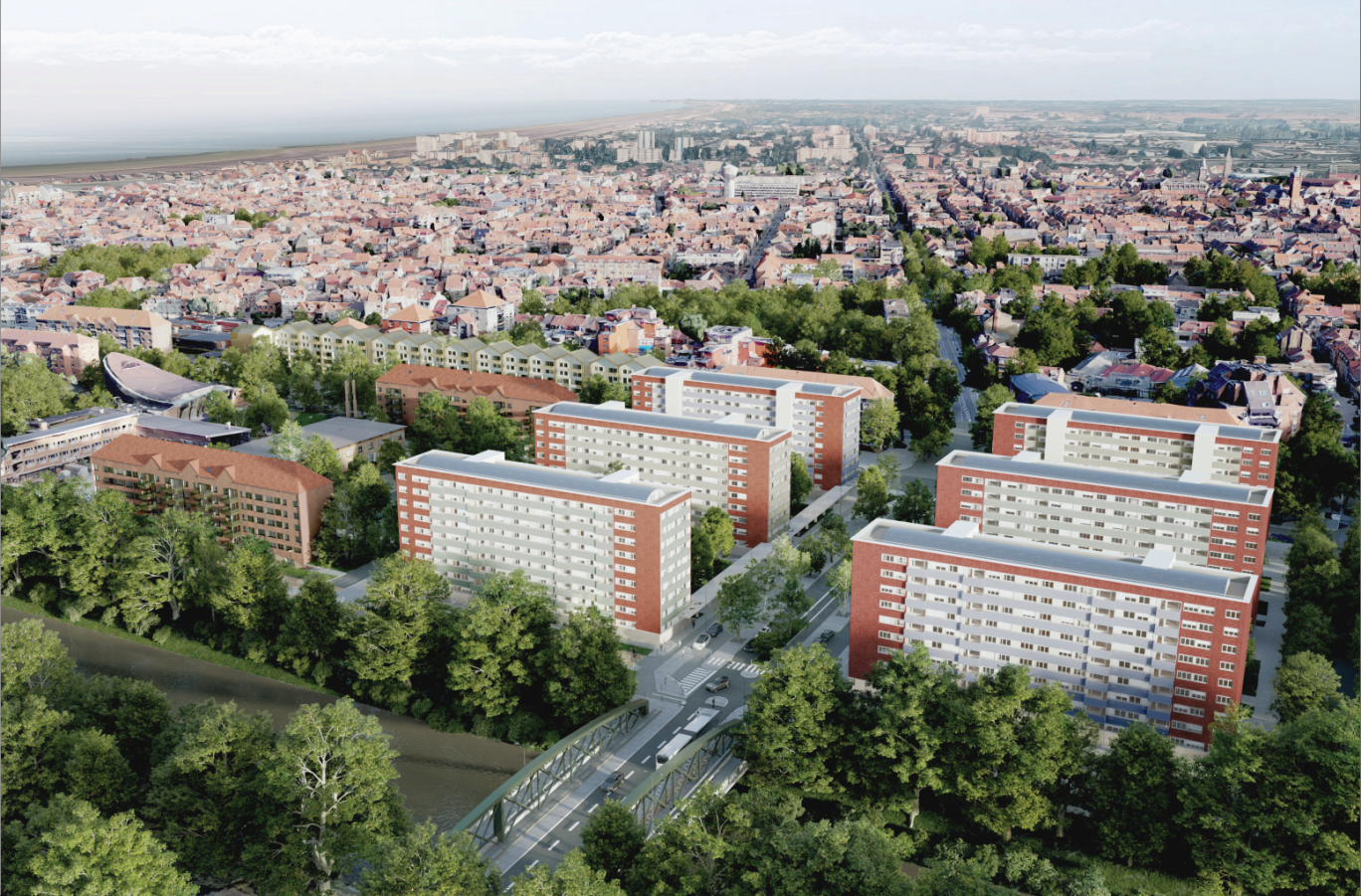 569 logements dans 9 bâtiments seront réhabilités. ©Partenord Habitat.