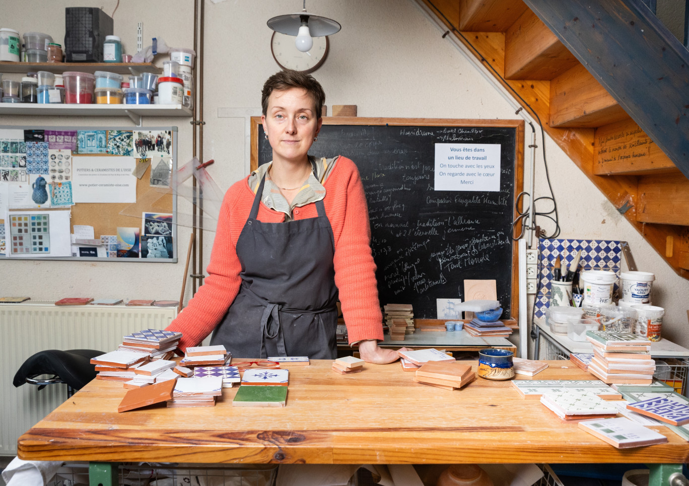 Caroline Sobczak, au sein de son atelier à Ponchon. (c)Eloise Le Névanic