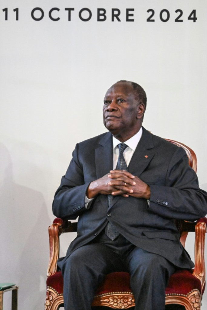 Le président ivoirien Alassane Ouattara au palais présidentiel à Abidjan le 11 octobre 2024 © Sia KAMBOU