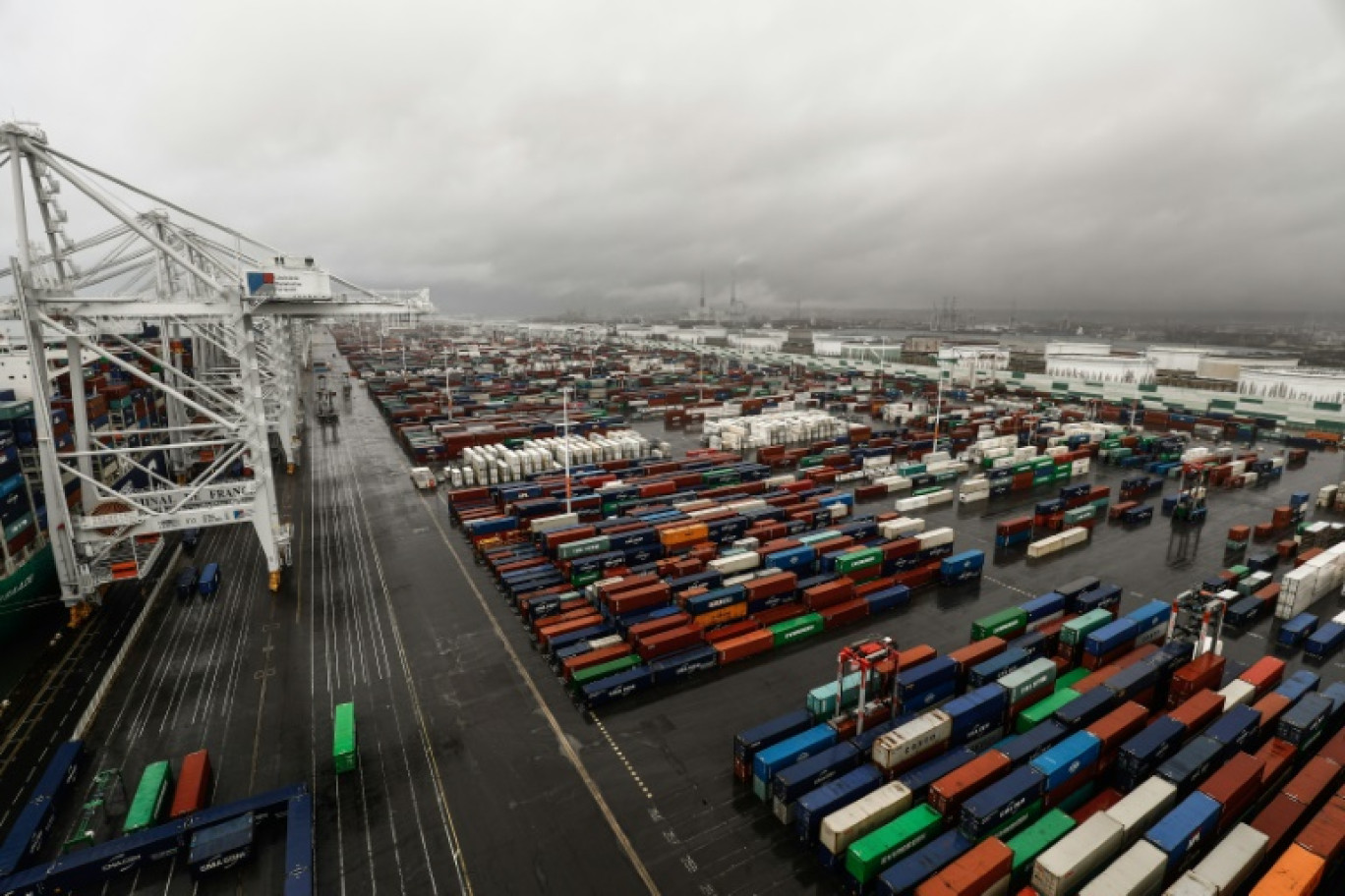 Des conteneurs sur le port du Havre, le 21 janvier 2021 © Sameer Al-DOUMY