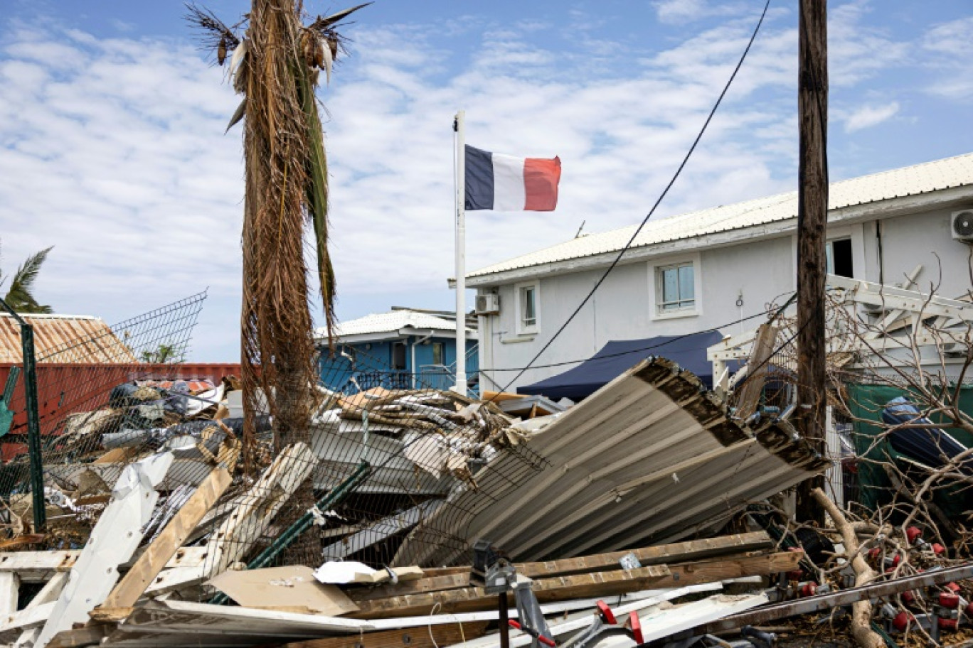 Les dégâts du cyclone Chido à Dzaoudzi, à Mayotte, le 28 décembre 2024 © PATRICK MEINHARDT