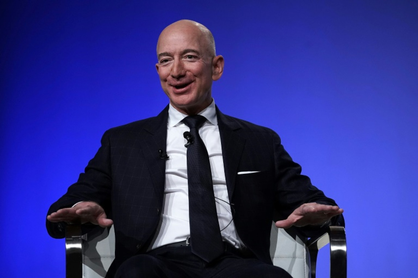 Le fondateur d'Amazon et de Blue Origin, Jeff Bezos, à National Harbor, dans l'Etat américain du Maryland, le 19 septembre 2018 © ALEX WONG