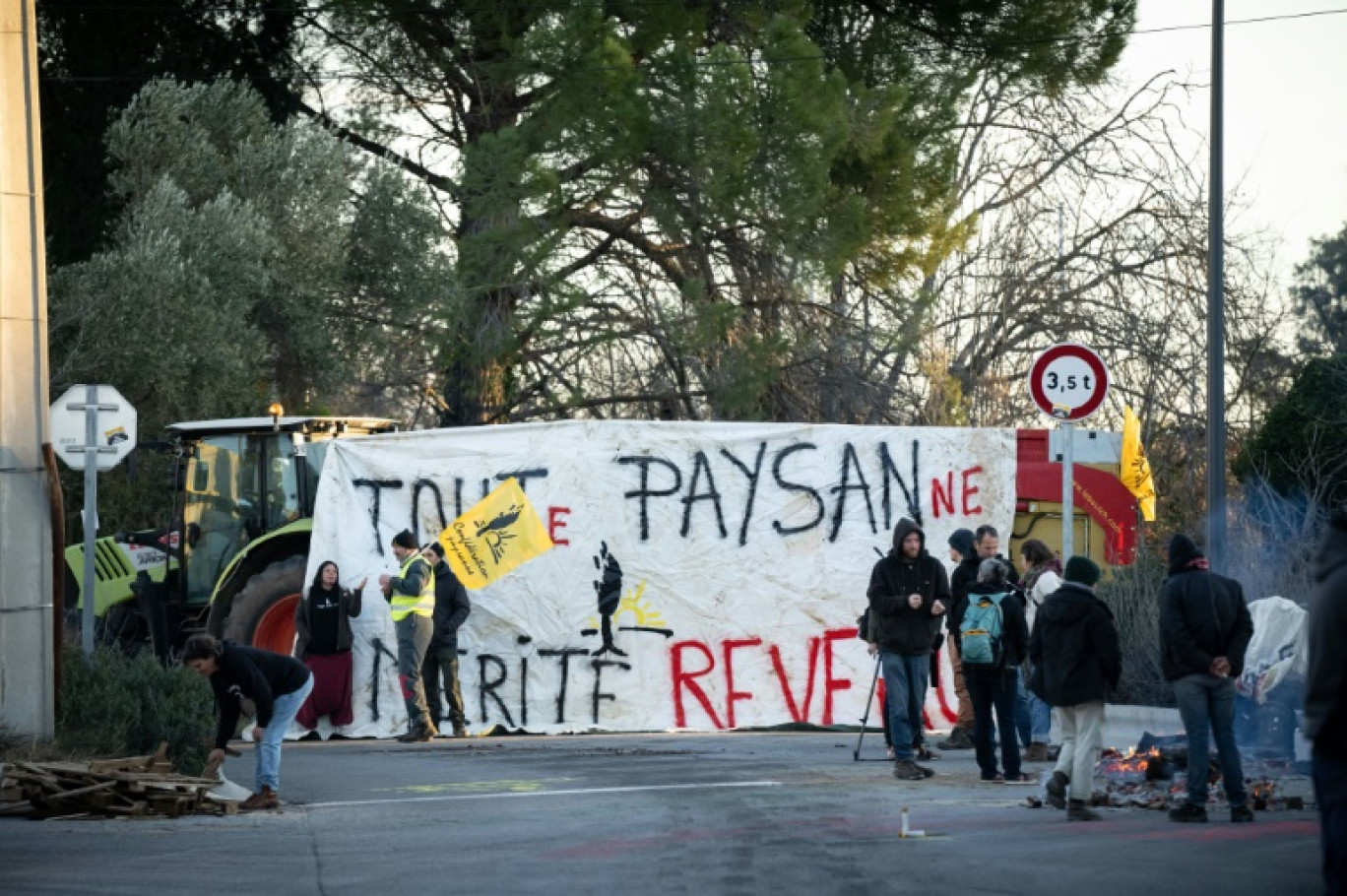 Manifestation de la Confédération paysanne au Luc (Var) le 8 janvier 2025 © MIGUEL MEDINA