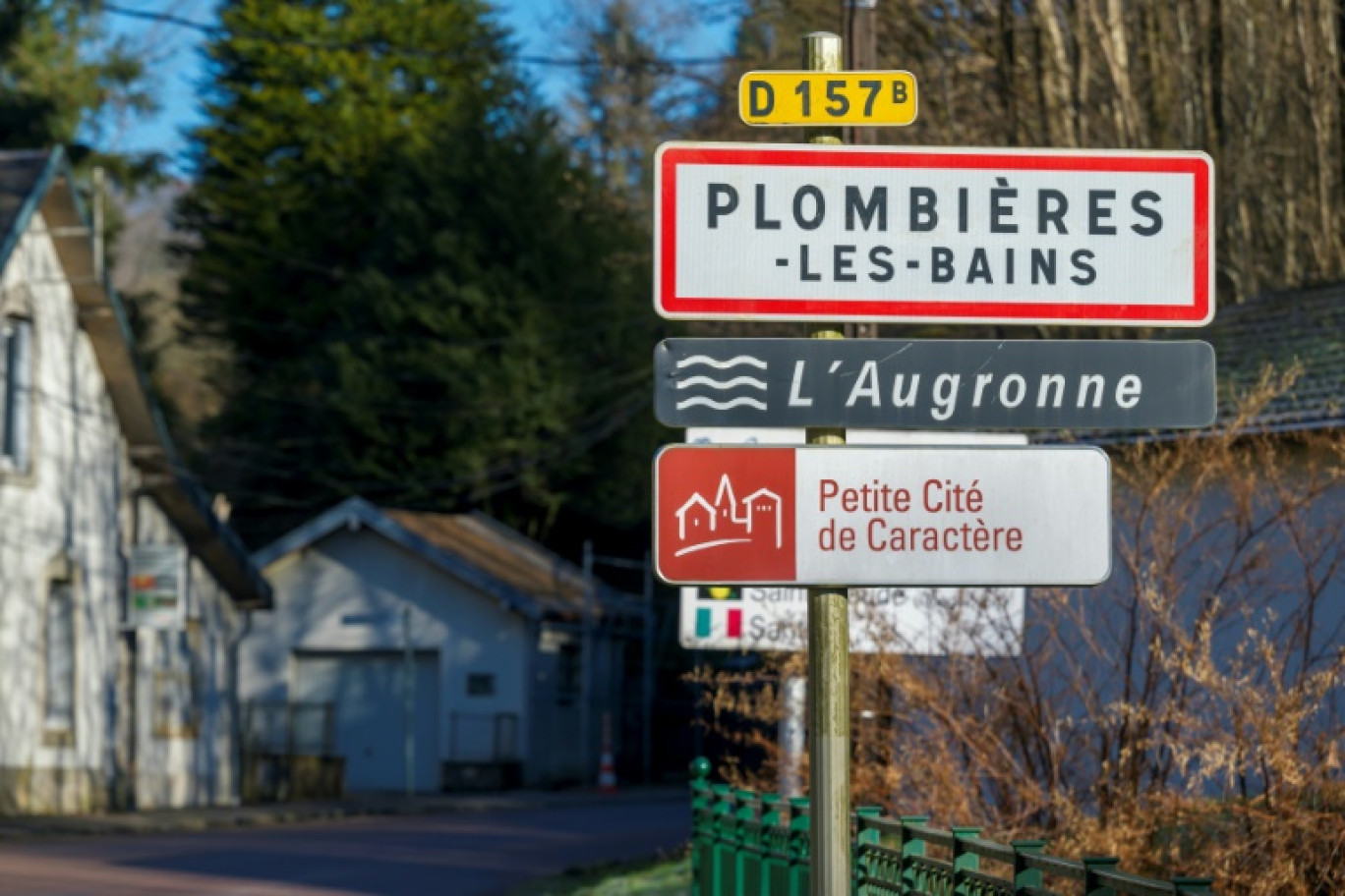 L'entrée de la ville thermale Plombières-les-Bains, le 13 janvier 2025 dans les Vosges © Jean-Christophe VERHAEGEN