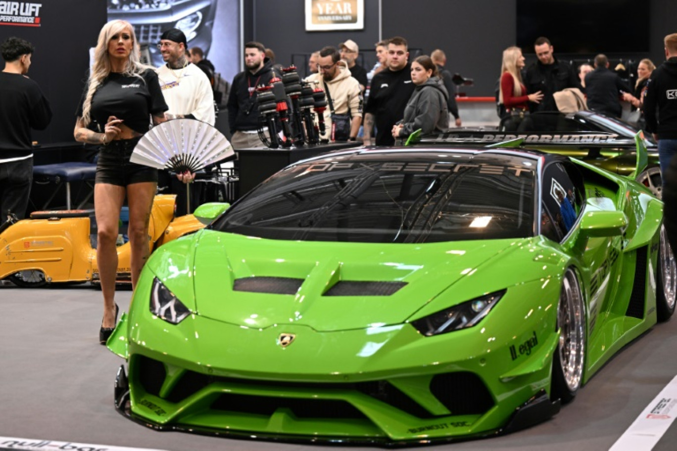 Une Lamborghini présentée au salon automobile d'Essen, en Allemagne, le 4 décembre 2024 © Ina FASSBENDER