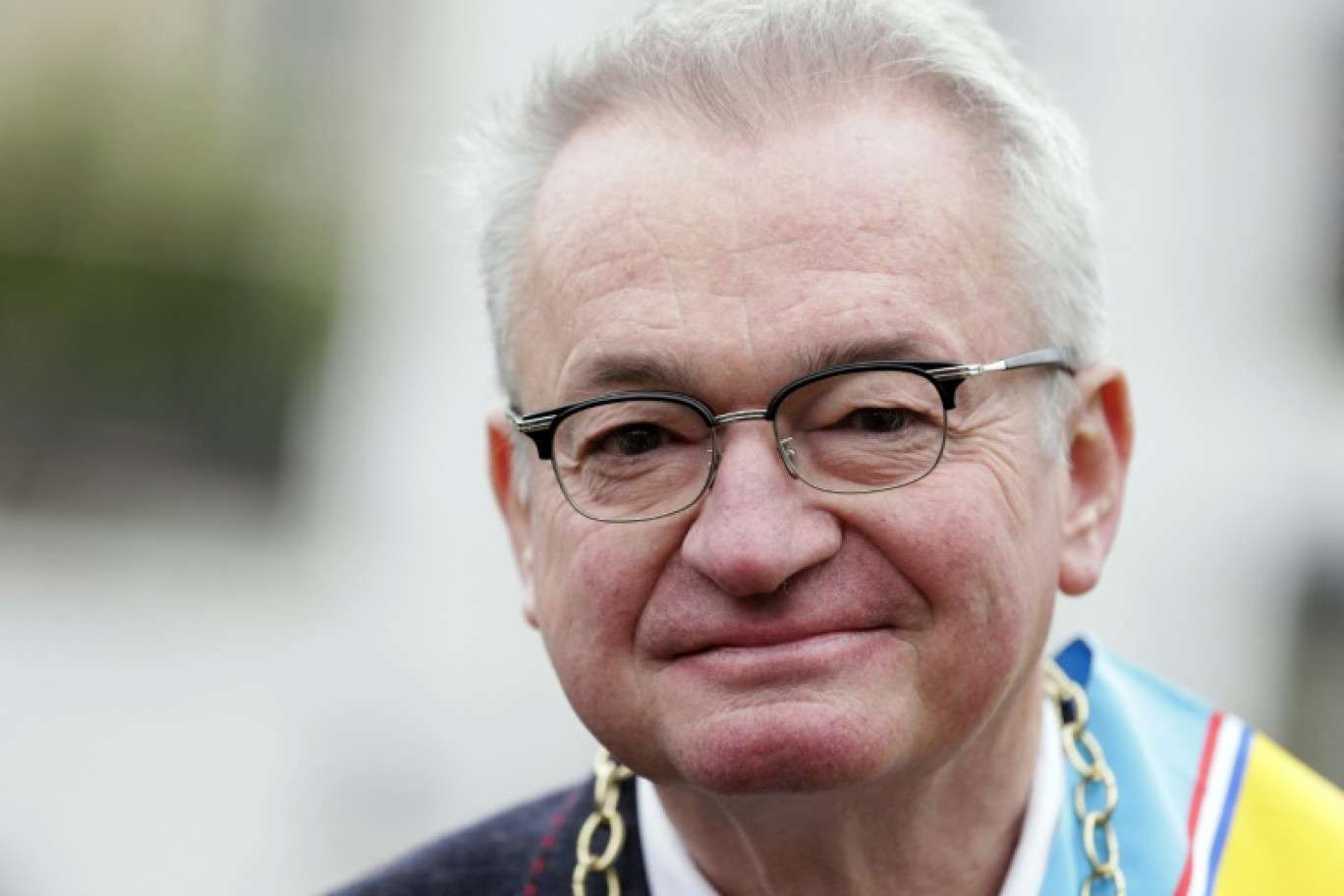 Le journaliste gastronomique Jean-Luc Petitrenaud le 13 octobre 2012 à Paris © KENZO TRIBOUILLARD