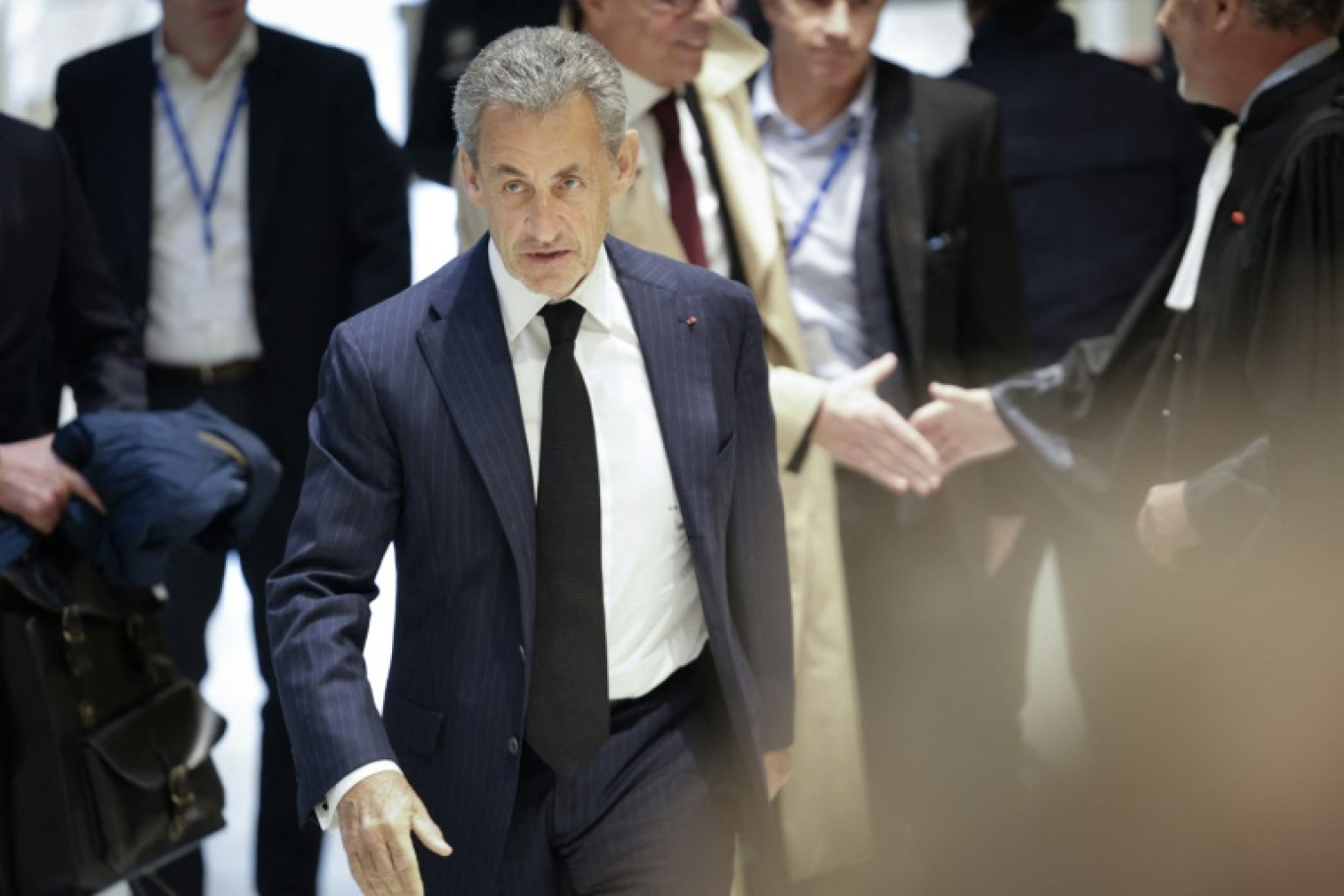 Le parquet général de Paris a saisi le juge d'application des peines qui va fixer les modalités du bracelet électronique de Nicolas Sarkozy, définitivement condamné le 18 décembre à un an de prison ferme dans l'affaire des écoutes © THIBAUD MORITZ