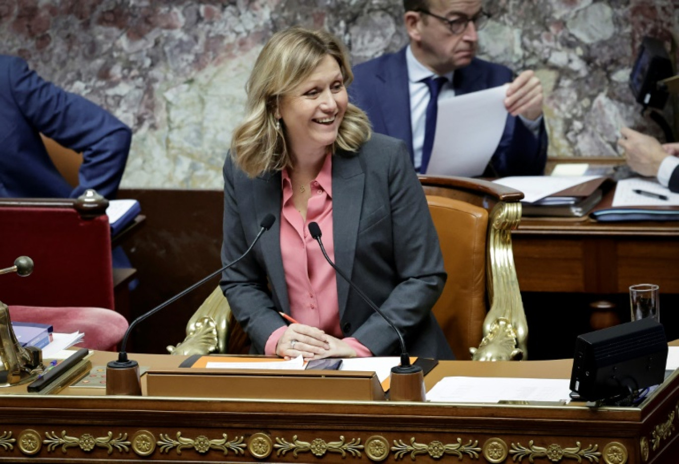 La présidente de l'Assemblée nationale, Yaël Braun-Pivet, à Paris le 17 décembre 2024. © STEPHANE DE SAKUTIN