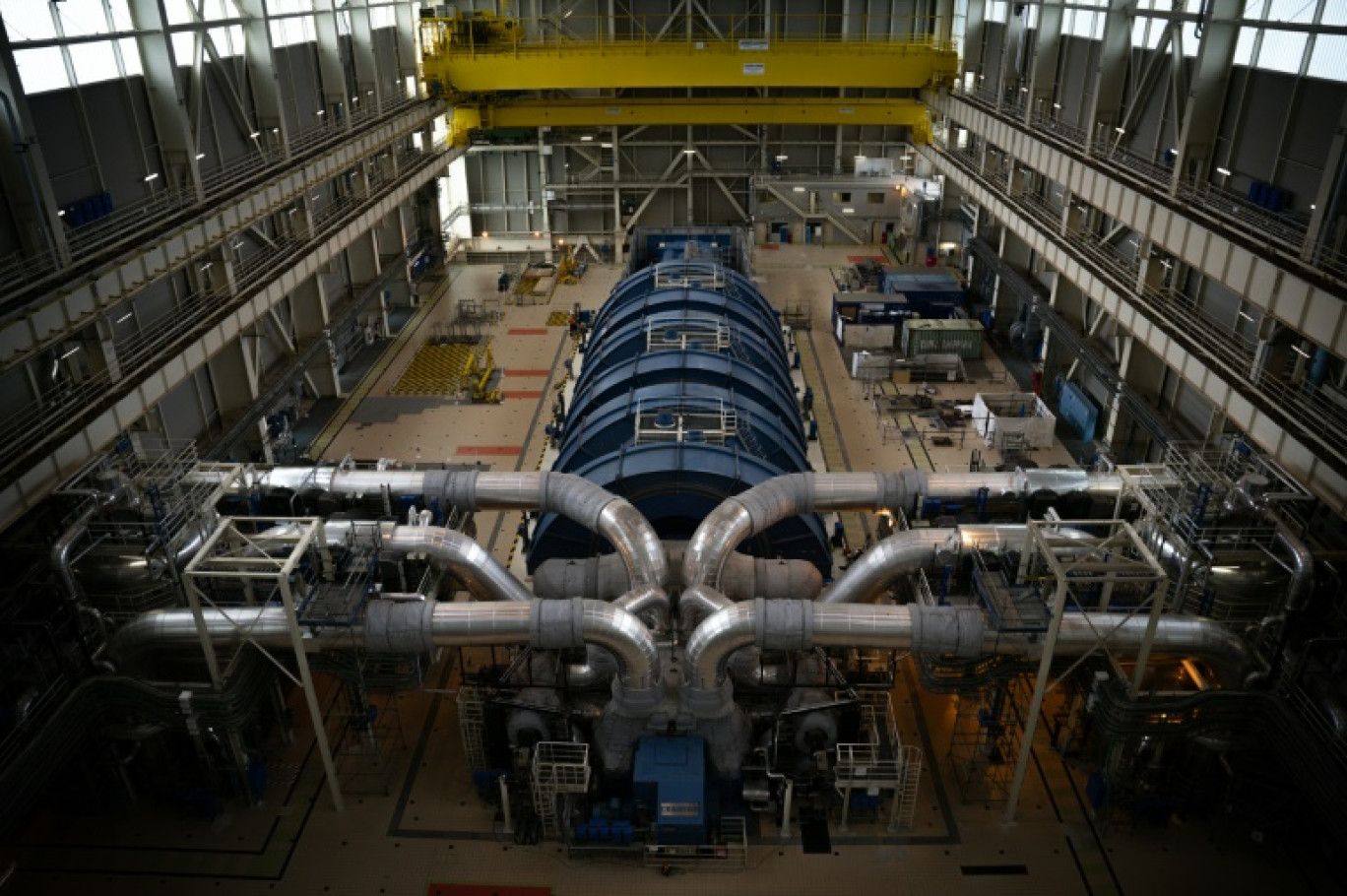 Le turbo-alternateur de la centrale nucléaire de Flamanville, le 25 avril 2024 dans La Manche © Lou BENOIST