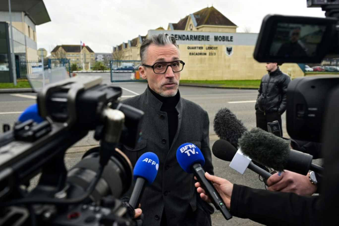 Richard Delgenes, l'avocat de Monique Olivier, le 23 janvier 2025, à Argentan, dans l'Orne © Damien MEYER