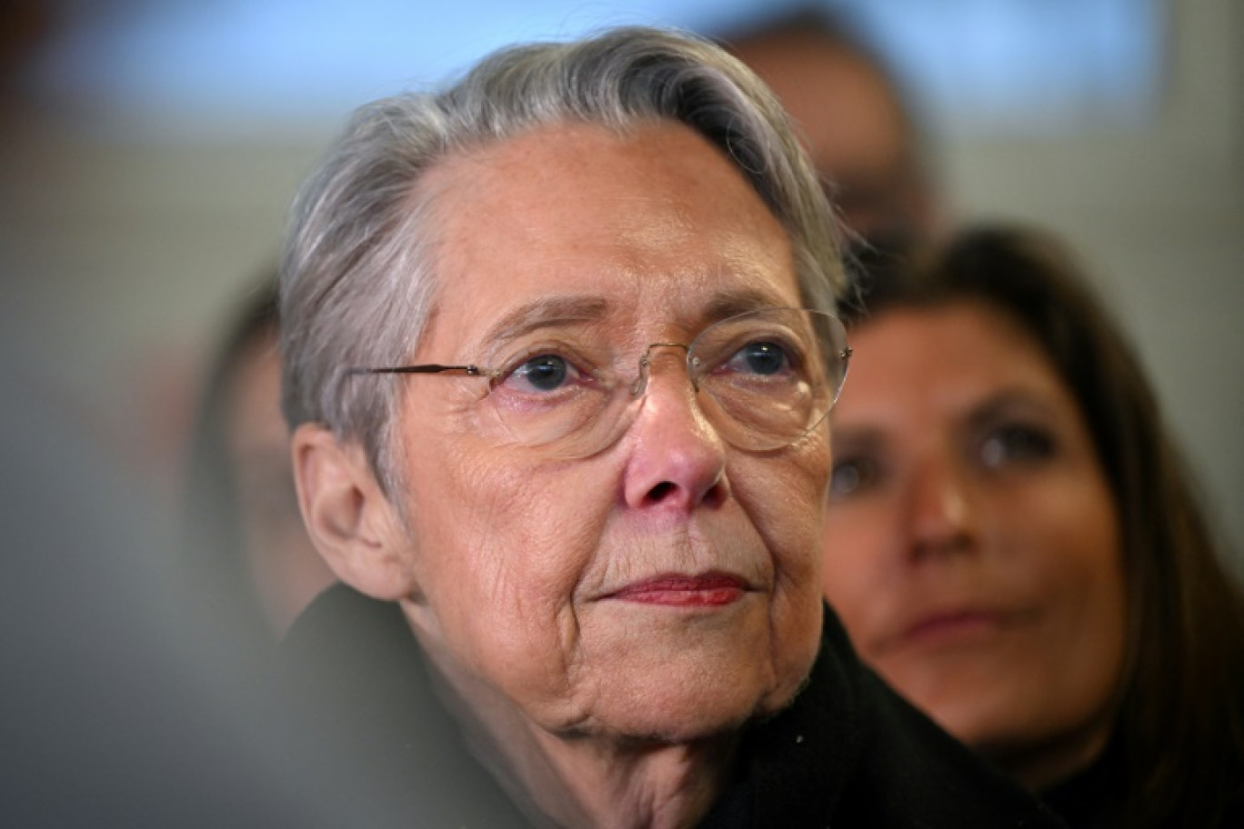 La ministre de l'Education Elisabeth Borne lors d'un déplacement à l'école élémentaire Hélène Boucher après les vacances scolaires de fin d'année, Longjumeau, le 6 janvier 2025 © Anna KURTH