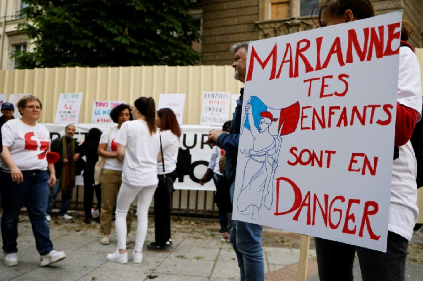 Une manifestation à Paris le 7 mai 2024 © Ludovic MARIN