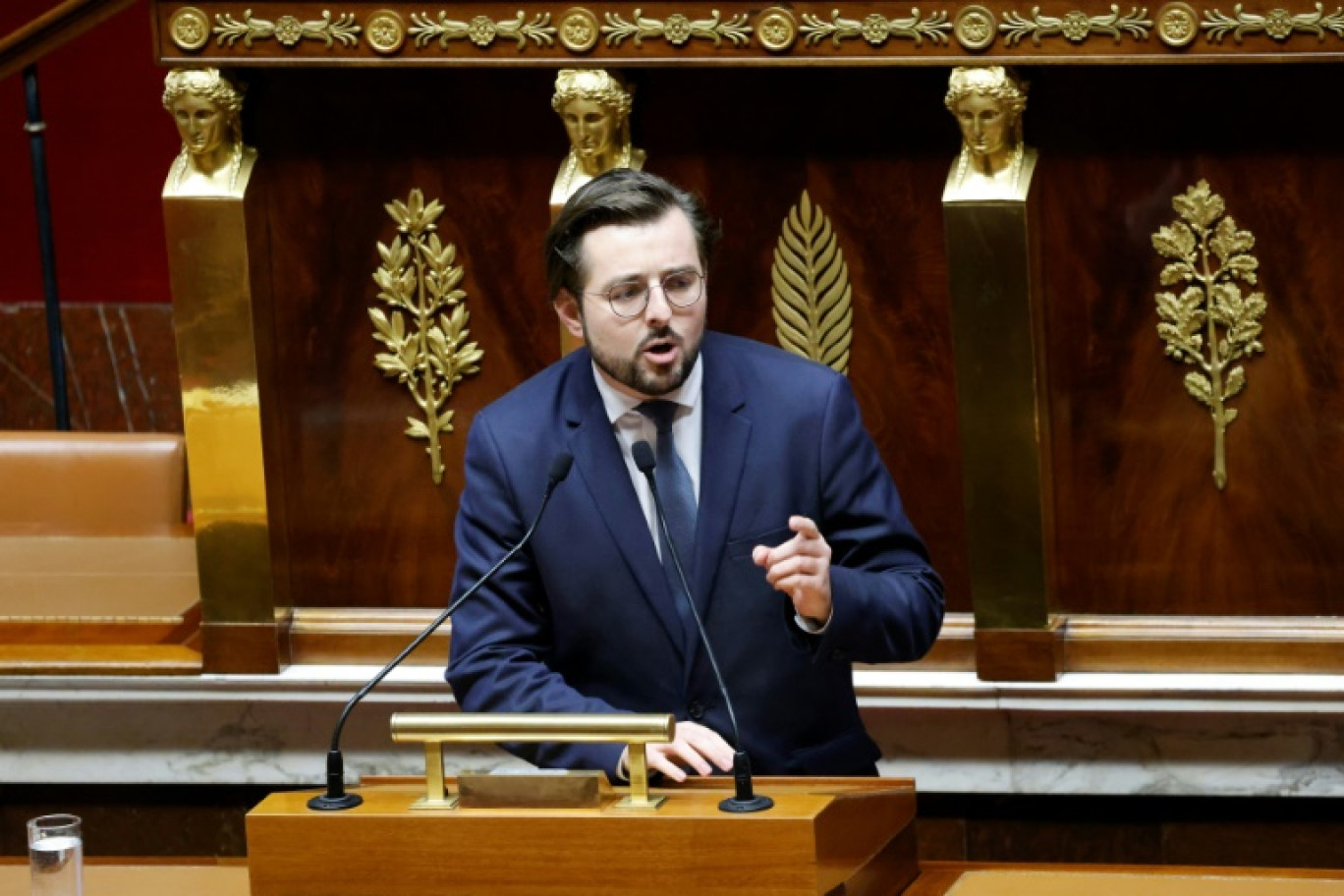 Le député socialiste Philippe Brun le 21 octobre 2025 à l'Assemblée nationale à Paris © Ludovic MARIN