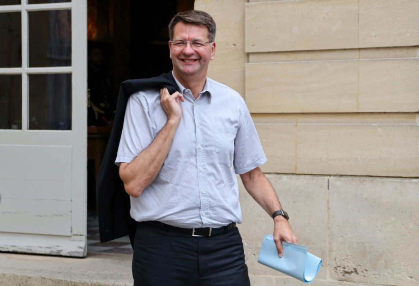 L'ancien ministre du Logement puis des Transports Patrice Vergriete, Matignon, Paris, 31 juillet 2024 © Ludovic MARIN