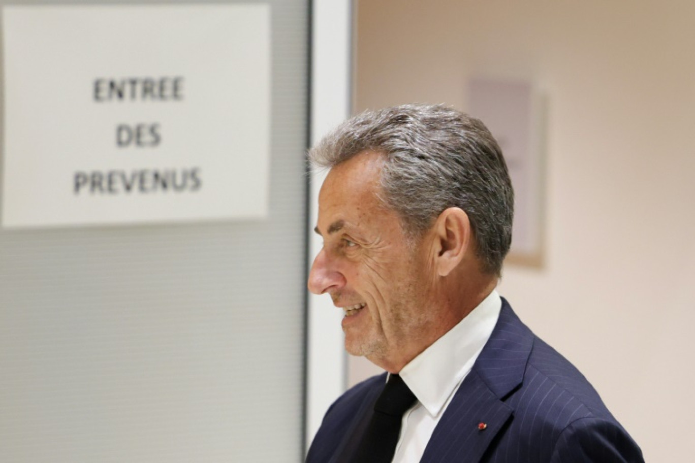 L'ancien président de la République Nicolas Sarkozy lors de son procès pour financement illégal de campagne électorale, le 6 janvier 2025 à Paris © Thibaud MORITZ