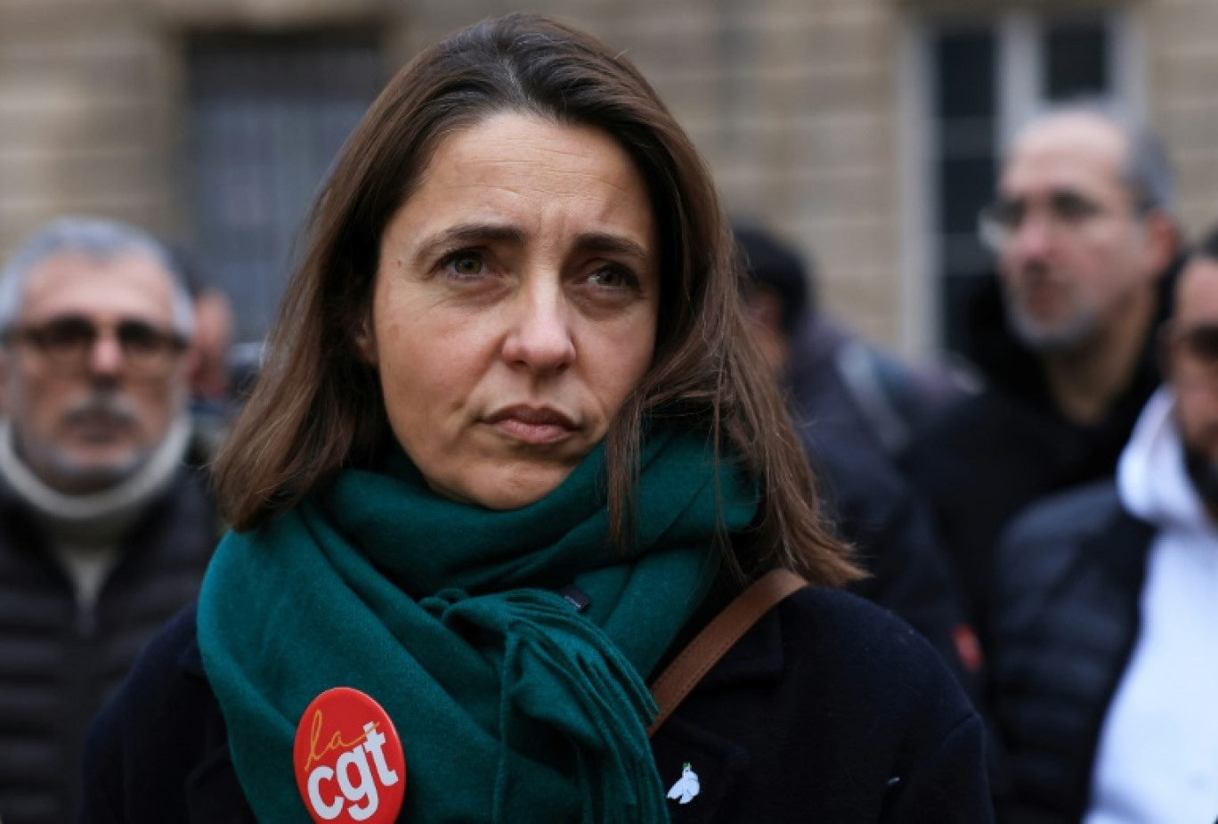 Sophie Binet, secrétaire générale de la CGT, ici le 22 janvier 2025 à Paris, dénonce régulièrement le comportement de groupes français qui font "du chantage à l'emploi" © Sebastien DUPUY