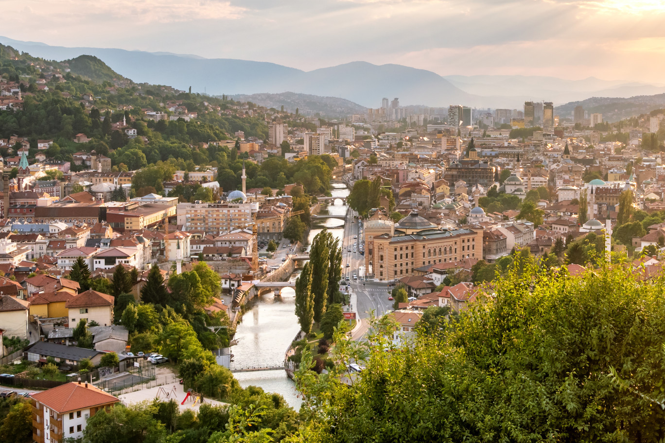 Vue du centre historique de Sarajevo. © Mazur Travel 