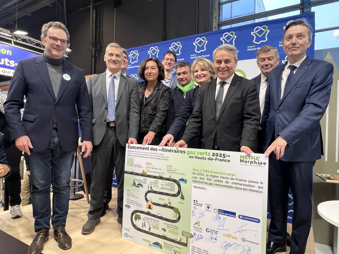 Les acteurs de la filière gaz vert unissent leurs forces pour faire des Hauts-de-France la première région européenne du biométhane. © GRDF