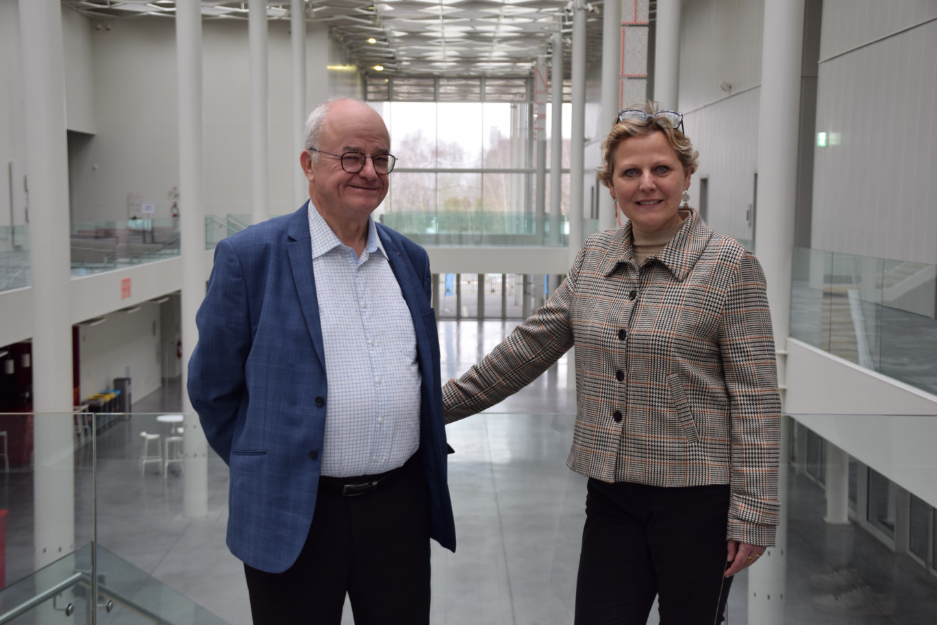 Bruno Fontaine, président de la CCI Grand Hainaut, et Delphine Verdavaine, directrice de la Cité des Congrès de Valenciennes.