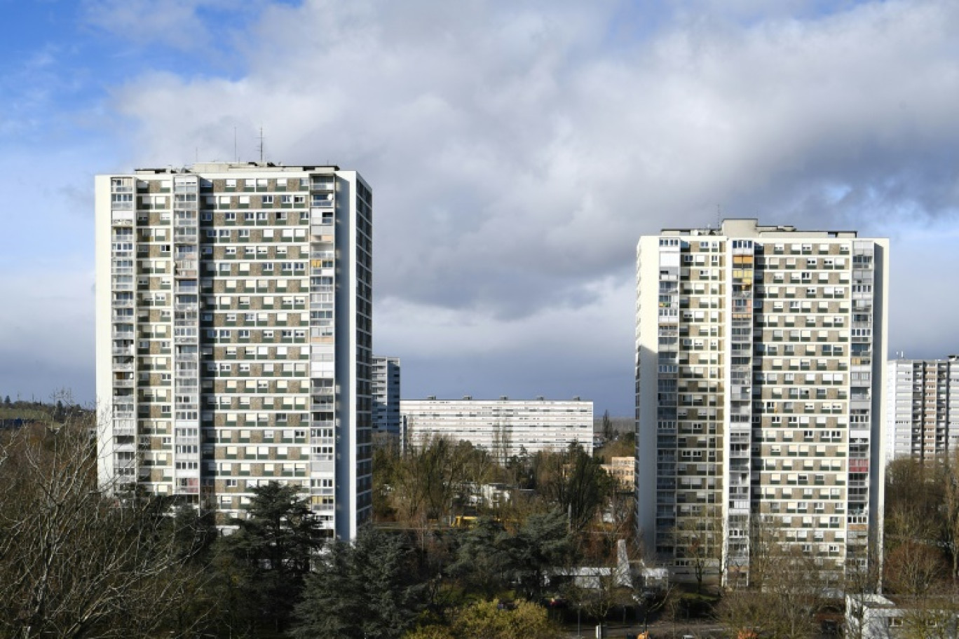 Les tours Plein Ciel à Mulhouse le 29 janvier 2025 © ELSA RANCEL