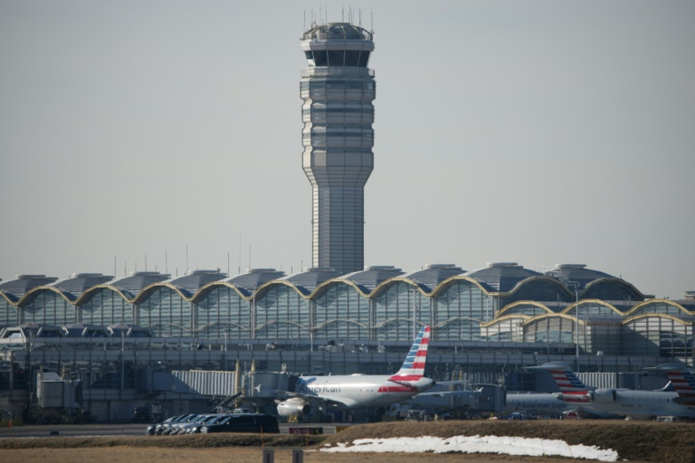 L'aéroport Ronald Reagan de Washington, à Arlington (Virginie), aux Etats-Unis, le 30 janvier 2025 © Andrew Harnik