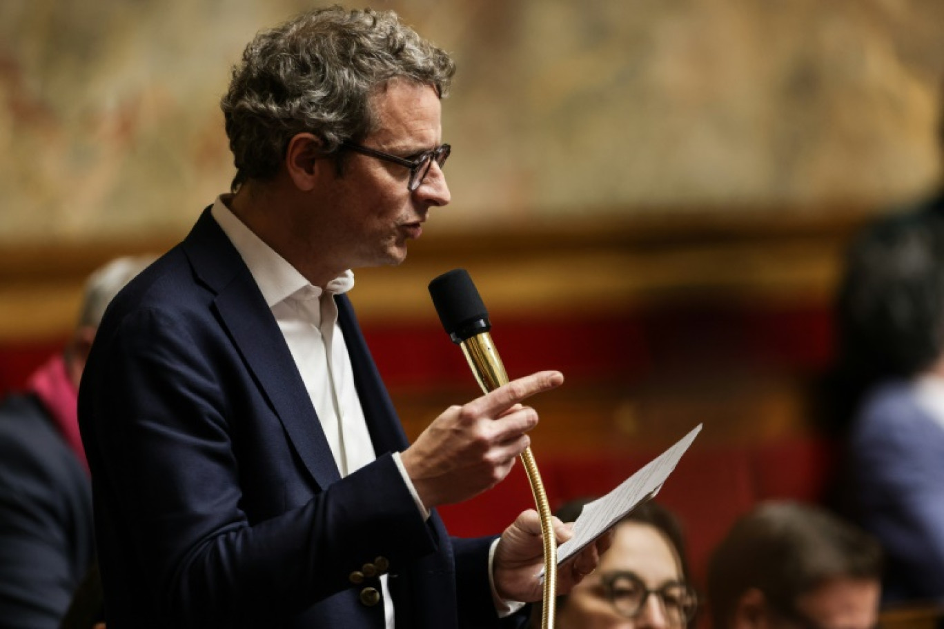 Le député EELV Boris Tavernier à l'Assemblée nationale à Paris le 22 janvier 2025 © Thibaud MORITZ