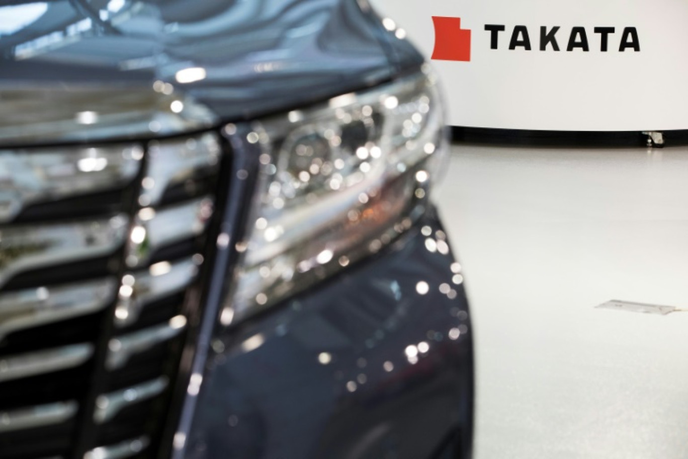 Le logo du fabricant japonais d'airbags Takata, qui a fait faillite, à Tokyo le 23 juin 2017 © Behrouz MEHRI