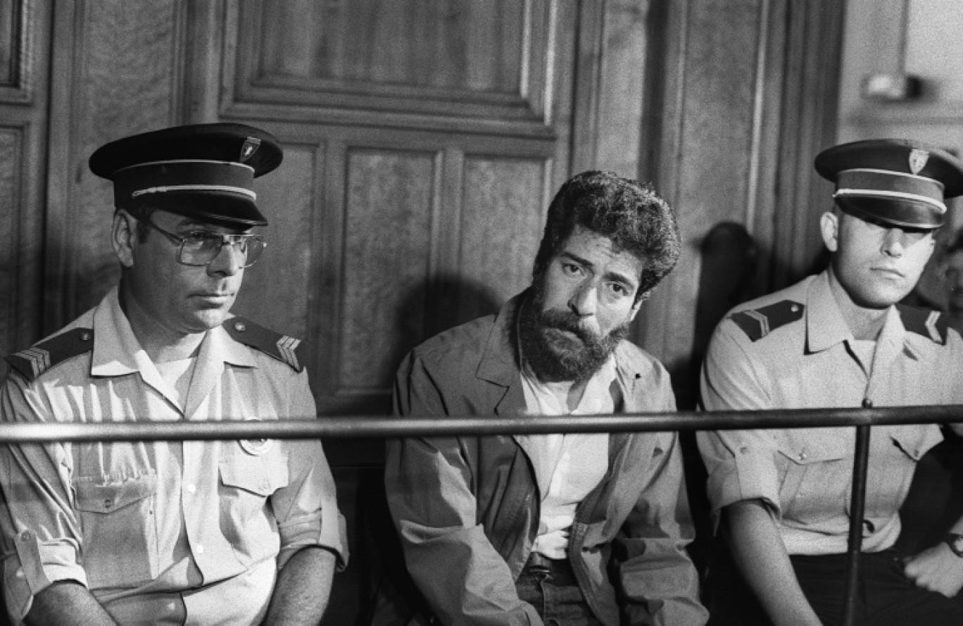 Georges Ibrahim Abdallah le 3 juillet 1986 pendant son procès au tribunal de Lyon © -