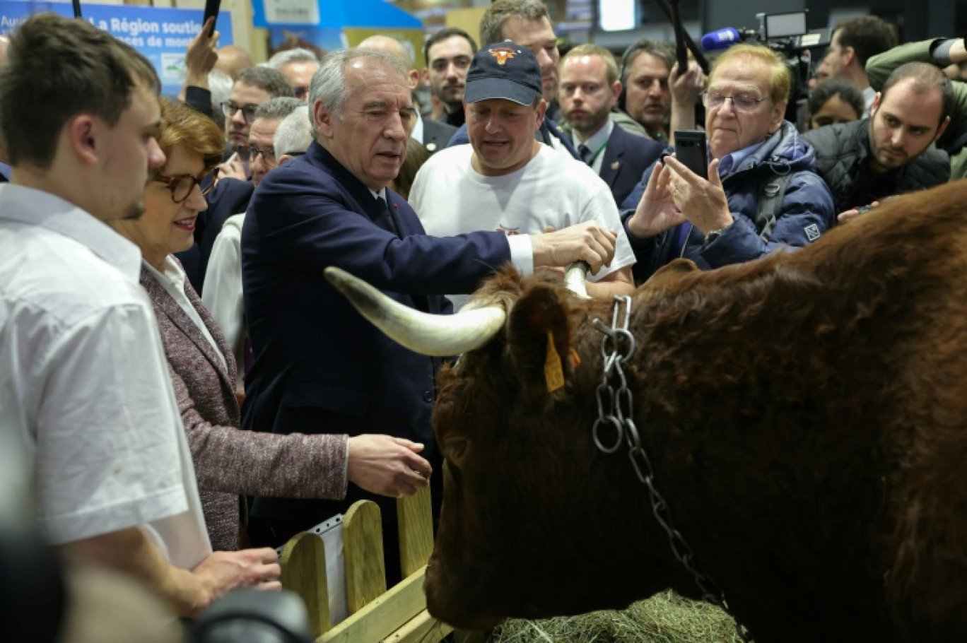 Le Premier ministre français, Francois Bayrou, le 24 février 2025 au Salon de l'agriculture à Paris © Thomas SAMSON