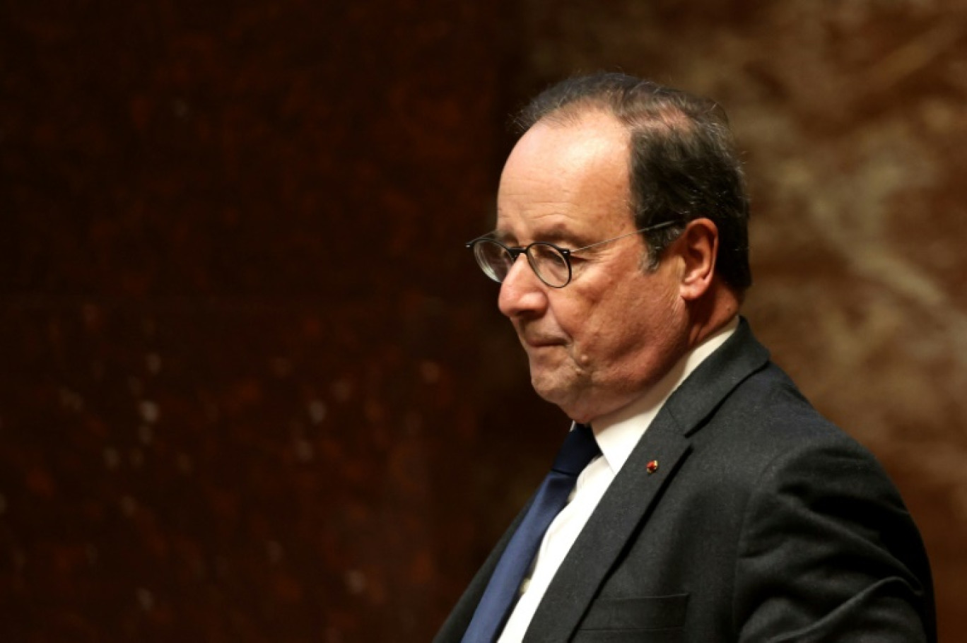 L'ancien président de la République François Hollande à l'Assemblée nationale à Paris le 11 février 2025 © Thibaud MORITZ