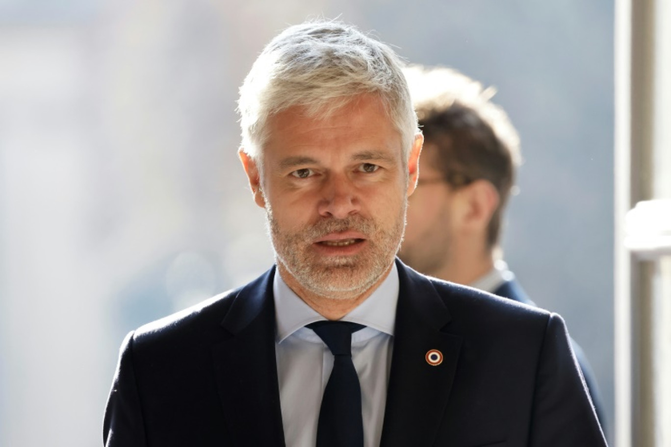 Le patron des députés LR Laurent Wauquiez le 14 janvier 2025 à l'Assemblée nationale à Paris © Ludovic MARIN