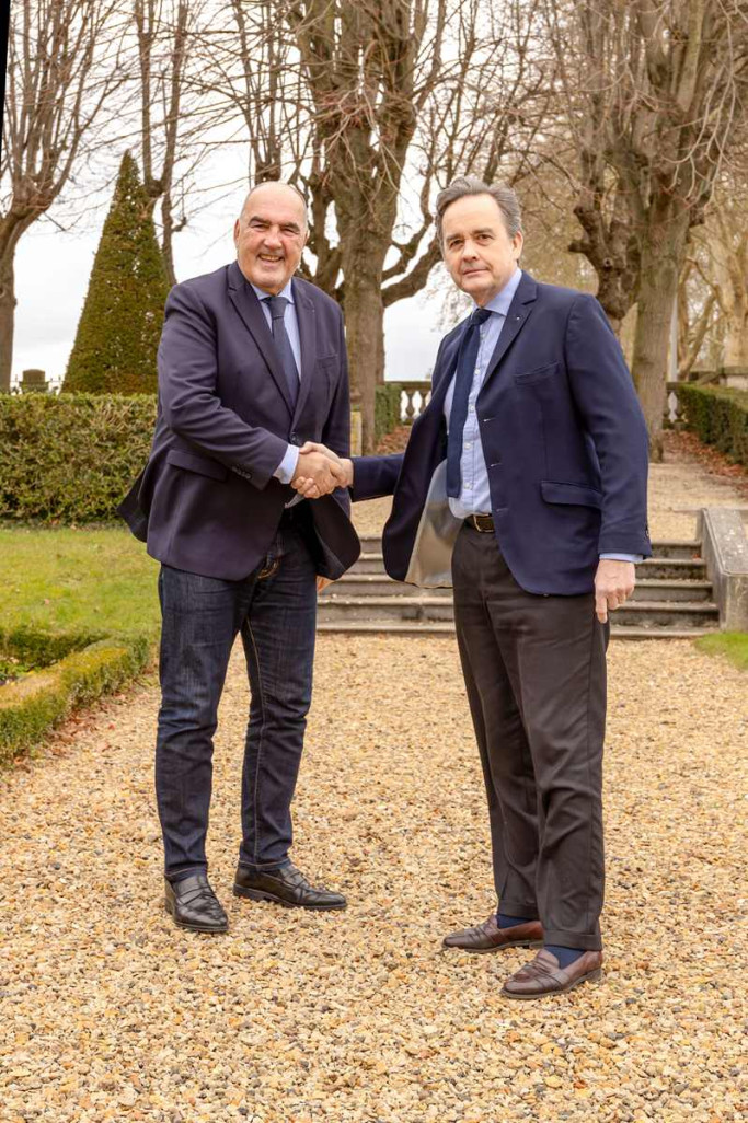 Alain Crémont, président du PETR Soissonnais-Valois, président de GrandSoissons Agglomération et Alexandre de Montesquiou, président de Retz-en-Valois. (c) Marie-Line Waroude