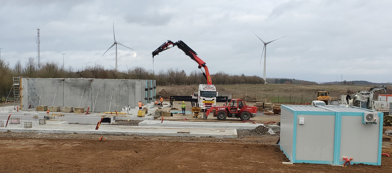 Le chantier à Croixrault a commencé en début d'année 2025. © Lhyfe