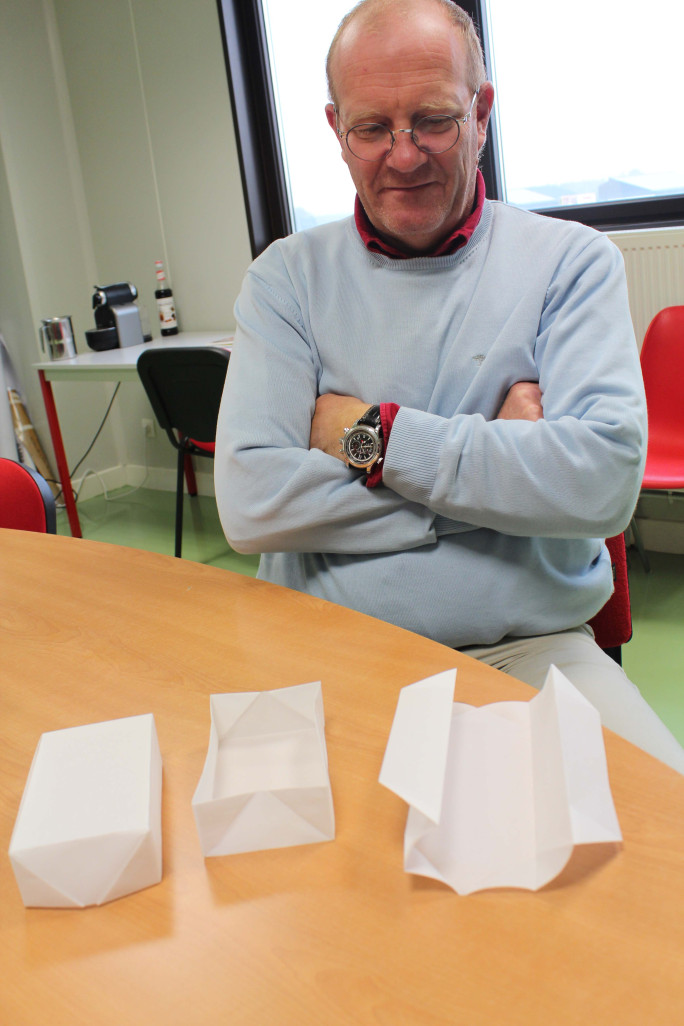 Thierry Landron explique l'origami appliqué aux plats cuisinés.