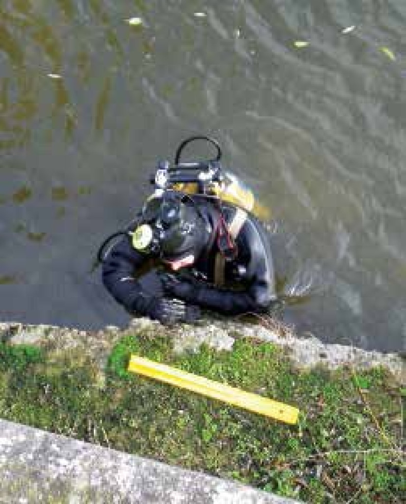 La mission de Guillaume Danel s’est déroulée dans une eau avec une visibilité à 10 cm.