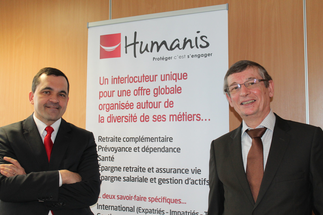 Jean-Pierre Menanteau, directeur général d’Humanis, et Vincent Cahour, directeur du développement durable et directeur du site lillois.