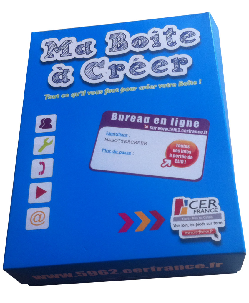 « Ma boîte à créer », distribuée sur le salon aux visiteurs.